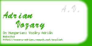 adrian vozary business card